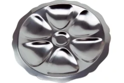 Assiette à huîtres 6 empreintes en acier inoxydable