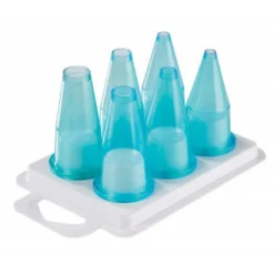 Assortiment de 6 douilles unies polycarbonate bleu
