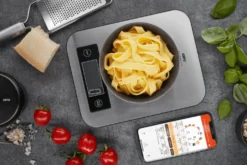 Balance de cuisine Gefu Score avec application d'analyse de la valeur nutritive