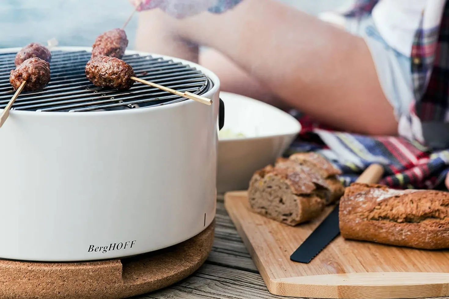 Barbecue de table Berghoff Leo blanc nomade ø35cm