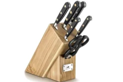 Bloc 5 couteaux de cuisine Sabatier Cambridge en frêne Chef + ciseaux