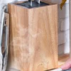 Bloc couteaux vide rotatif Cristel en bois d'acacia