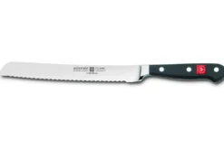 Bloc cuisine Wusthof Classic noir 7 pièces - 5 couteaux + 1 fusil et une paire de ciseaux