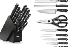 Bloc de 9 couteaux Wusthof Classic forgés coloris anthracite