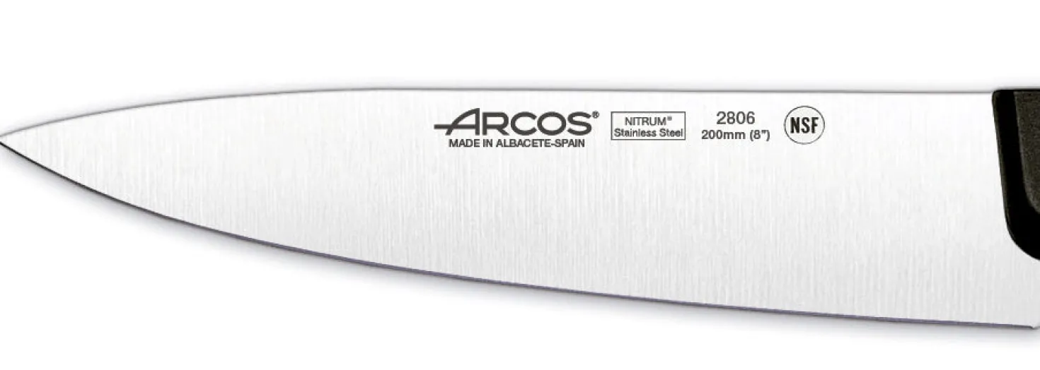 Bloc design bois de hêtre 5 couteaux + ciseaux Arcos UNIVERSAL acier inox NITRUM