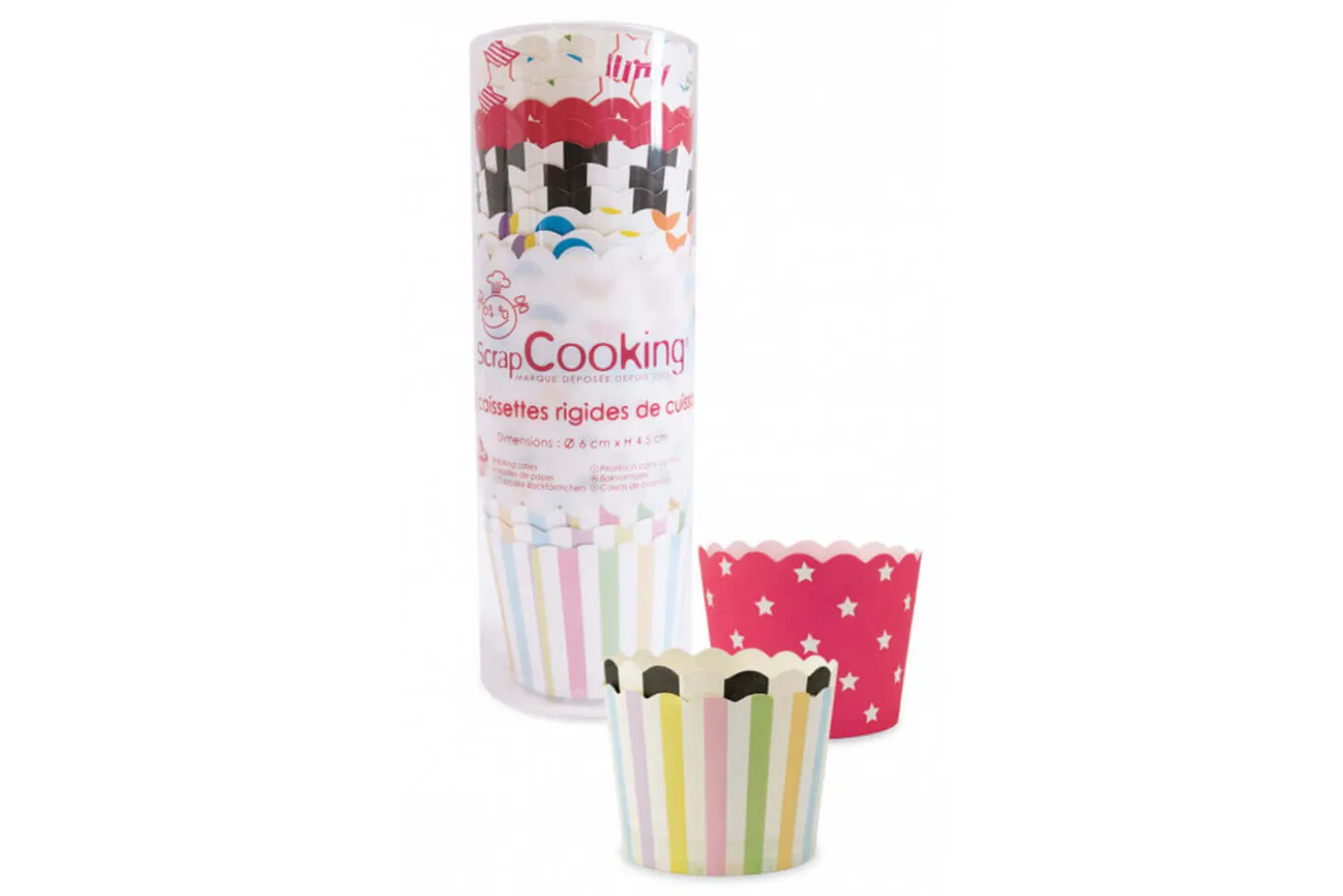 Boite 25 caissettes rigides de cuisson Scrapcooking 6x4,5cm