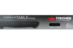 Boite de 6 couteaux à steak Fischer 100% français lames lisses
