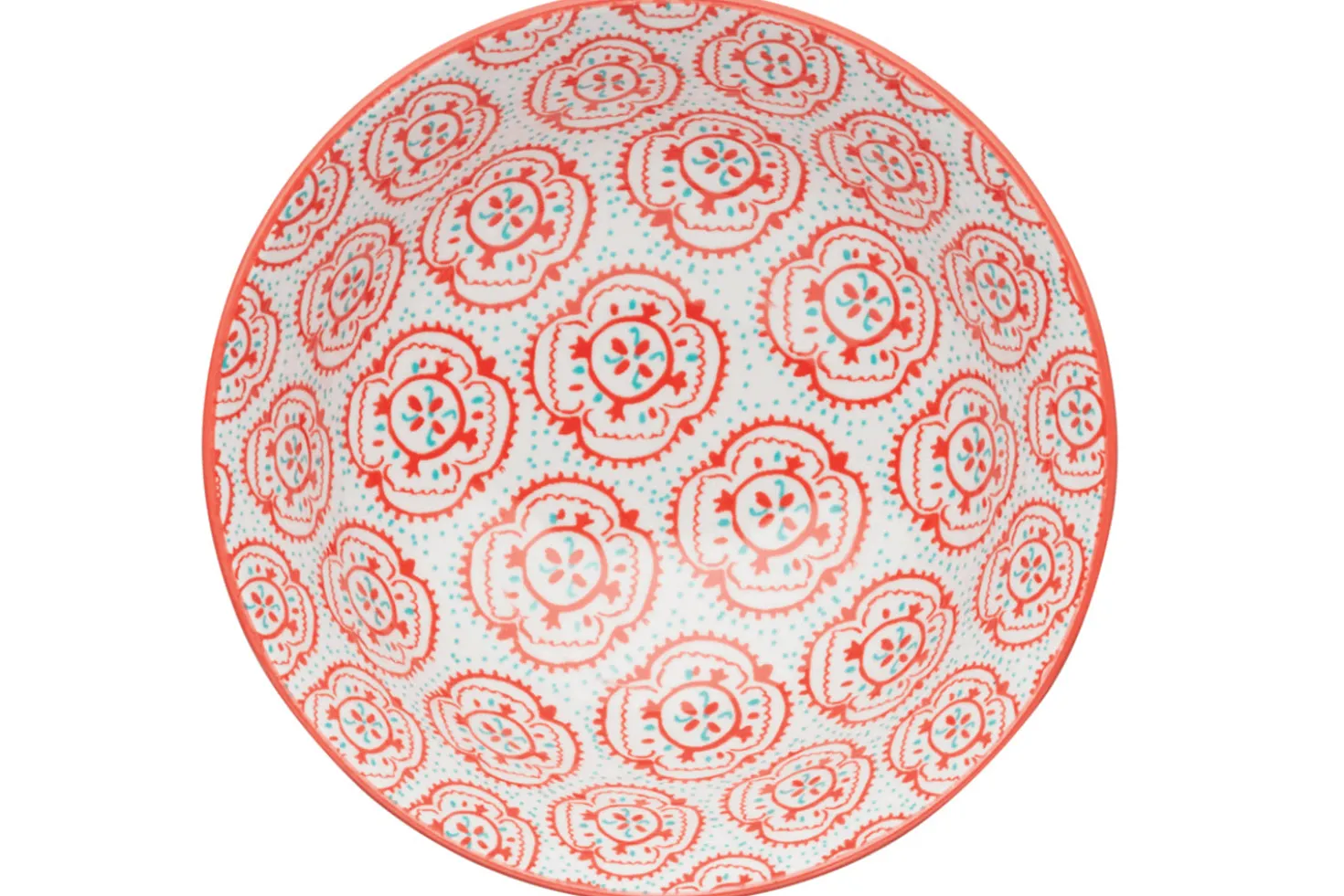 Bol en grès émaillé KitchenCraft motif floral jaune et rouge