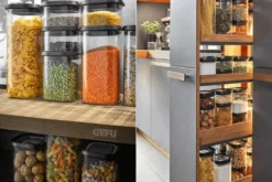 Boîte de conservation Gefu Pantry en verre borosilicate 400ml + 3 étiquettes autocollantes