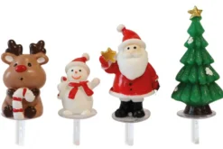Boîte de 4 décors Scrapcooking Sweet Xmas pour bûche de Noël