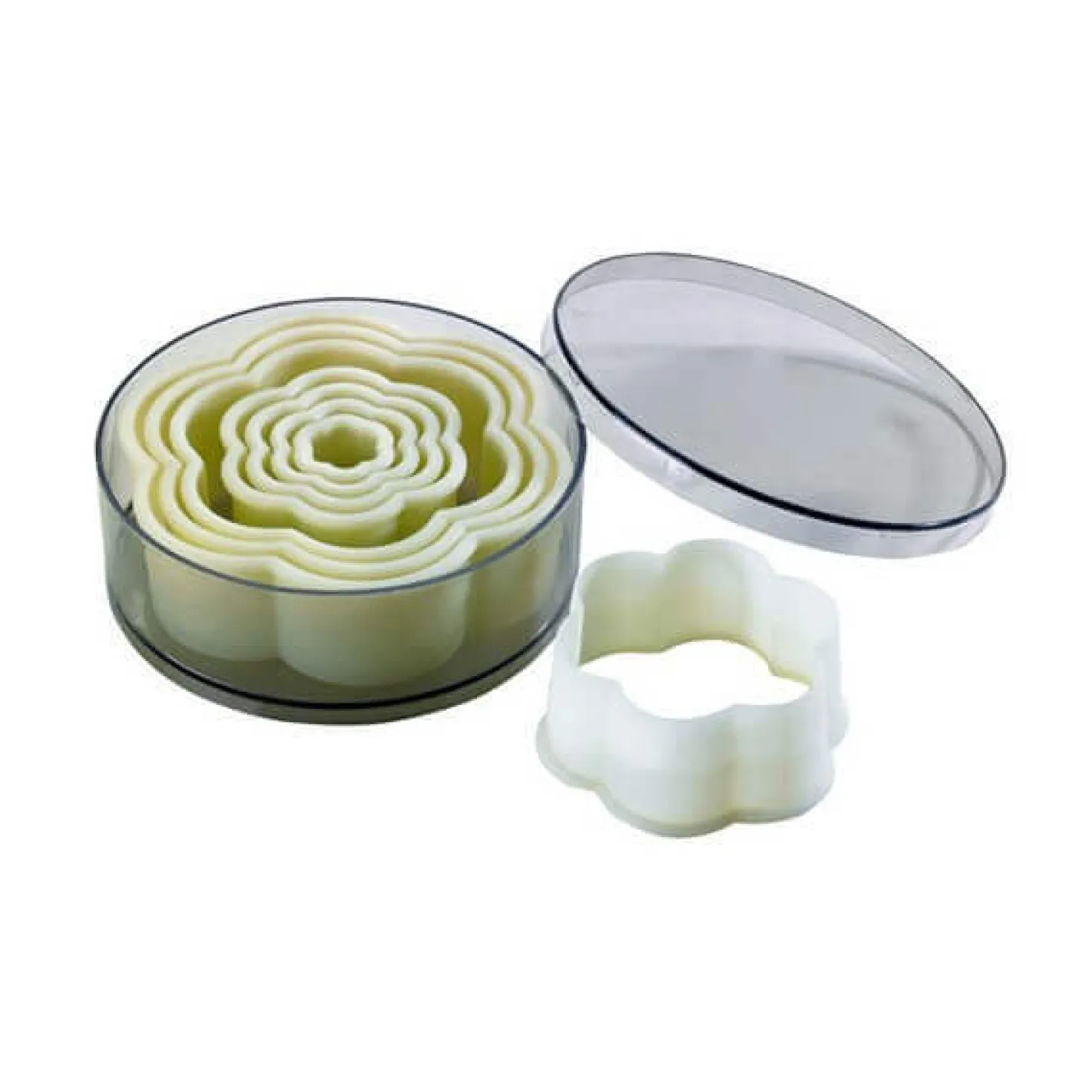 Boîte de 8 découpoirs forme fleur uni professionnel POLYGLASS