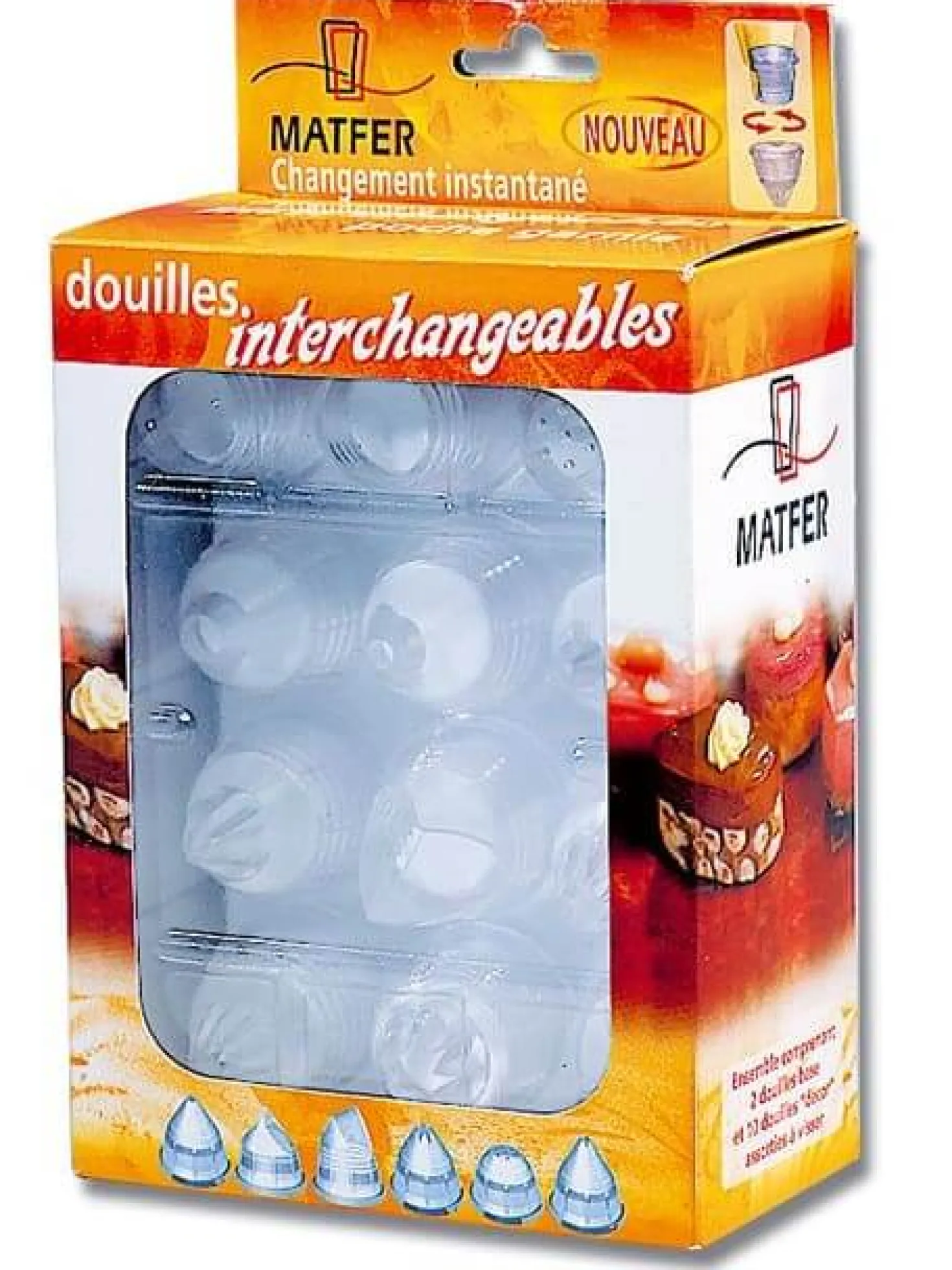Boîte de 10 douilles interchangeables Matfer en polycarbonate
