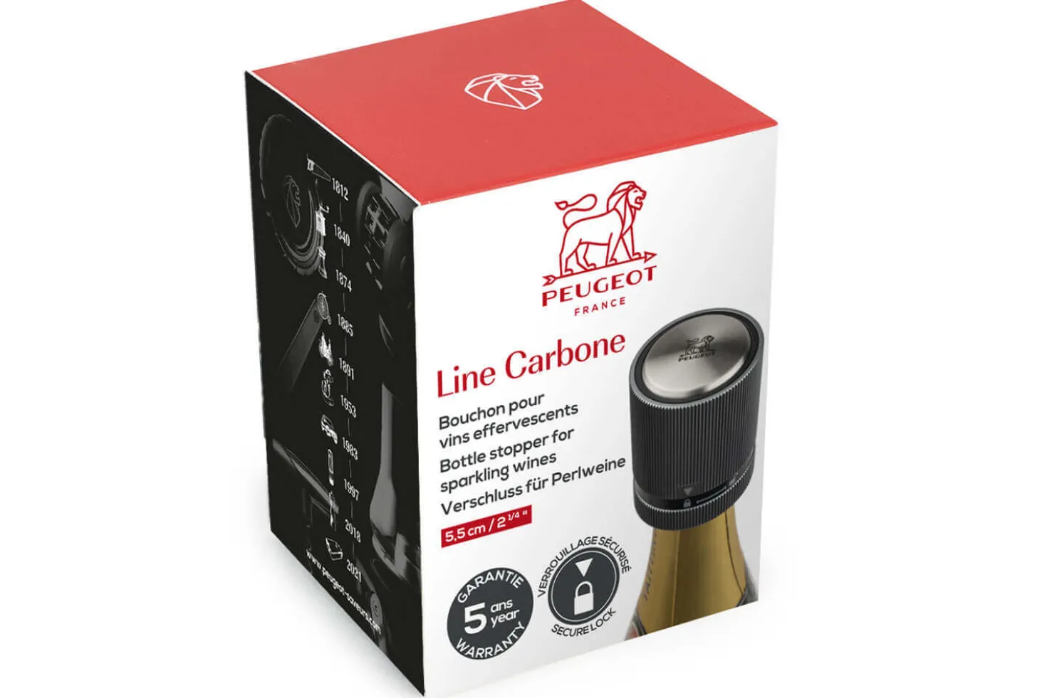 Bouchon à champagne Peugeot Line Carbone