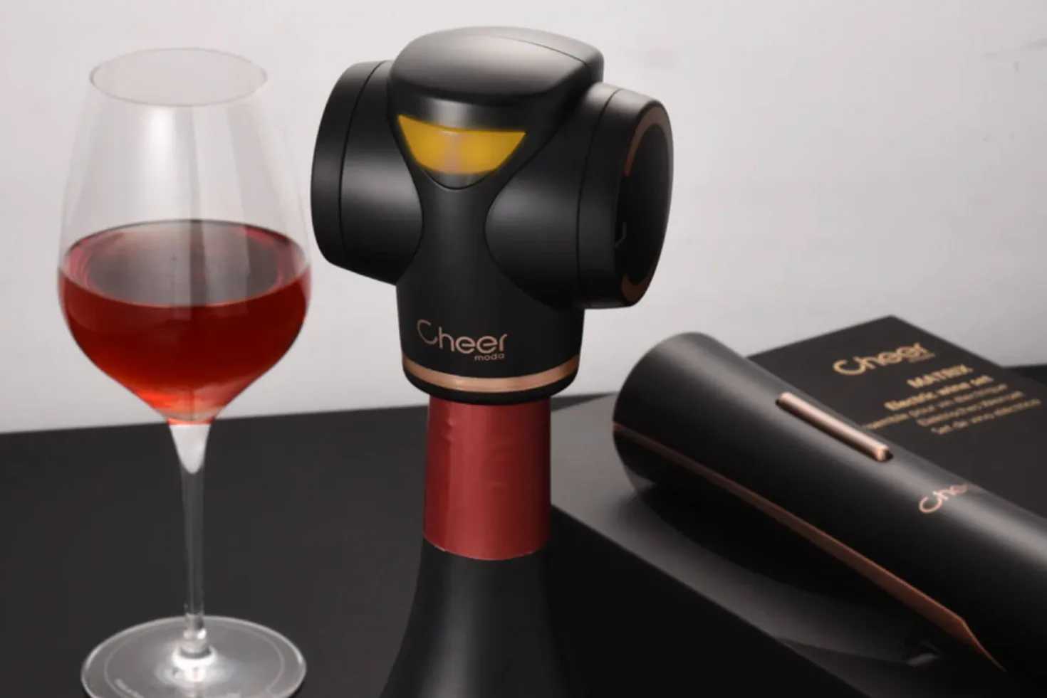 Bouchon de conservation automatique Cheer Moda Trooper - Noir & Bronze