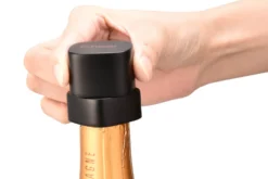 Bouchon de conservation spécial champagne Cheer Moda Bubble - Noir & Bronze