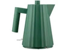Bouilloire électrique Alessi Plissé verte design par Michele De Lucchi