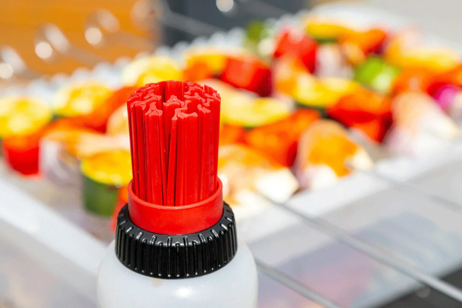 Bouteille à sauce pour barbecue MasterClass en polymère avec 3 têtes interchangeables