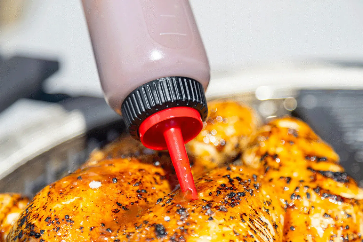 Bouteille à sauce pour barbecue MasterClass en polymère avec 3 têtes interchangeables