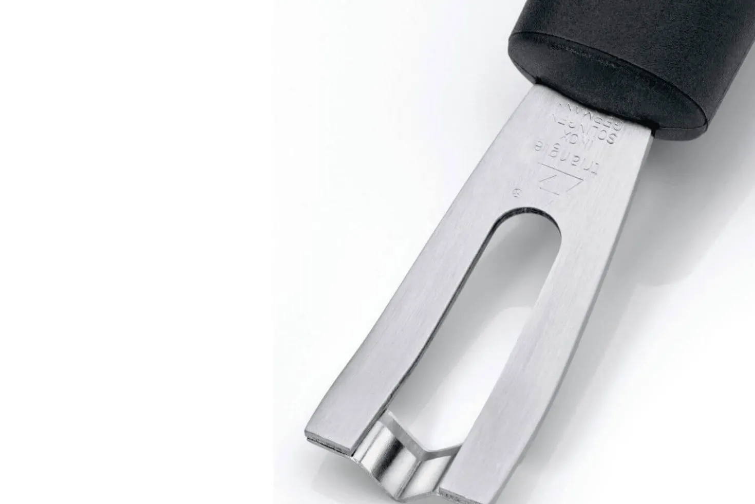Canneleur Triangle forme V manche en green grip noir