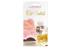 Carnet de 4 feuilles alimentaires en or véritable 24 carats Scrapcooking - 38x38mm