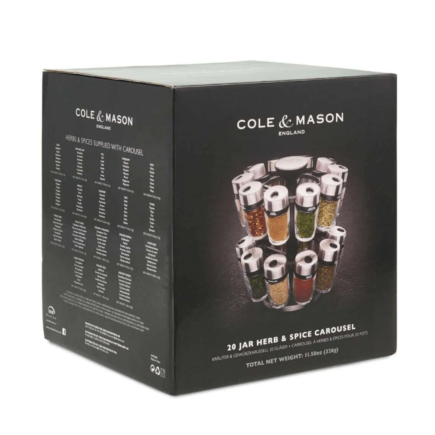 Carrousel à épices Cole & Mason 20 flacons