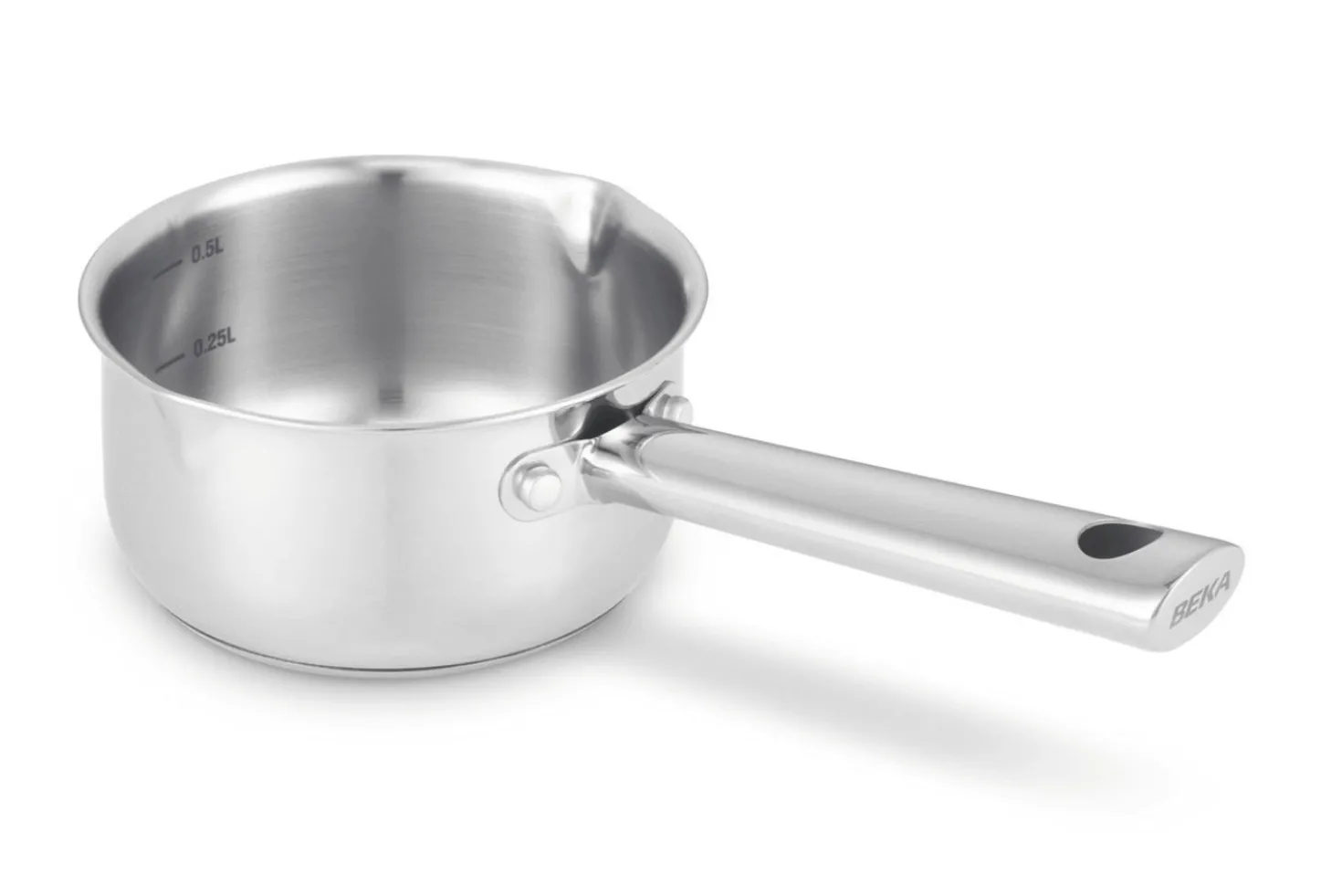 Casserole Beka Cicla avec 2 becs verseurs en inox 12cm