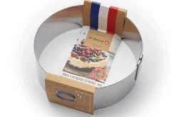 Cercle à entremets extensible De Buyer en inox hauteur 6,5cm - 18 à 36cm