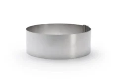 Cercle à entremets extensible De Buyer en inox hauteur 6,5cm - 18 à 36cm