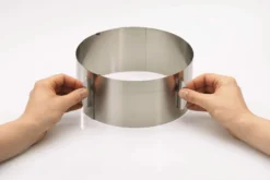 Cercle à gâteaux extensible Gefu Tondo en inox hauteur 8,5cm