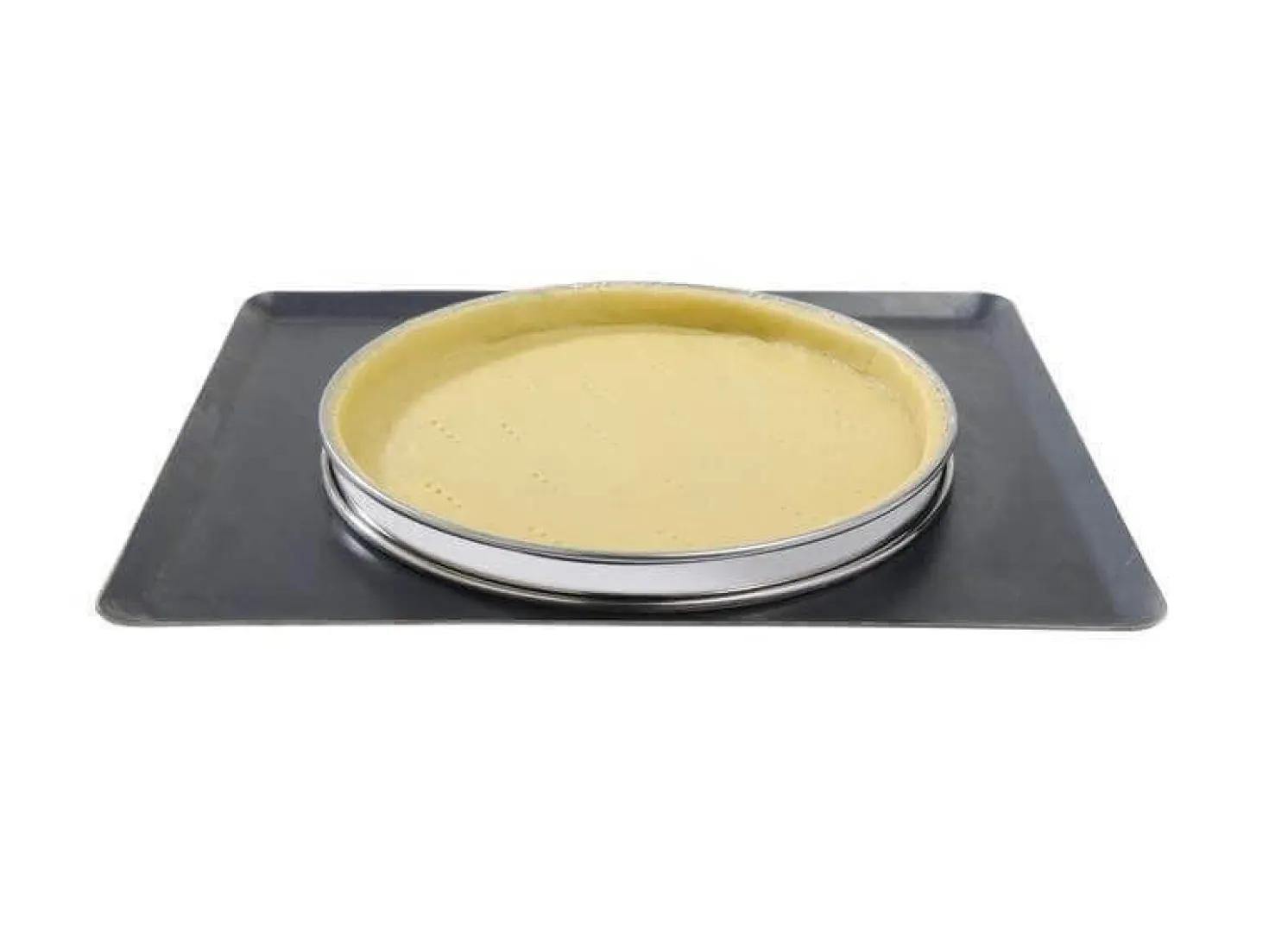 Cercle à tarte De Buyer acier inox bord roulé 24cm - hauteur 2cm