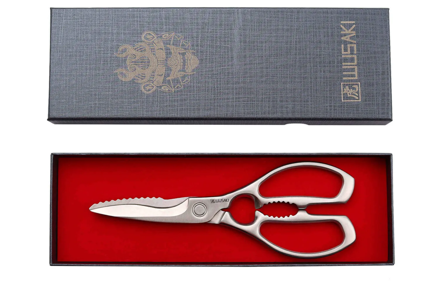 Ciseaux de cuisine multifonction Wusaki en acier inoxydable 22,5cm