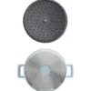 Cocotte MasterClass compatible induction en fonte d'aluminium bleu pastel 4L