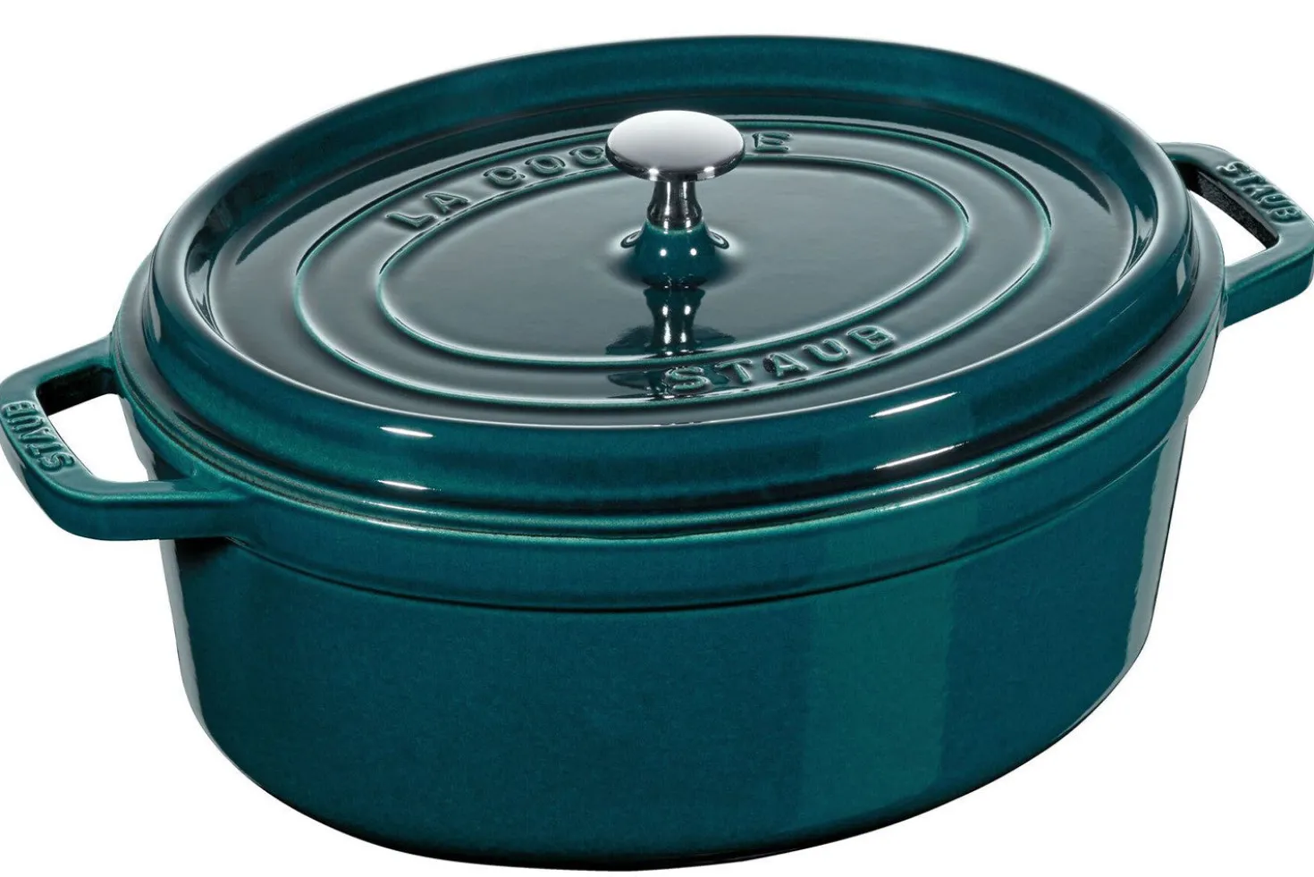 Cocotte ovale Staub en fonte émaillée La Mer