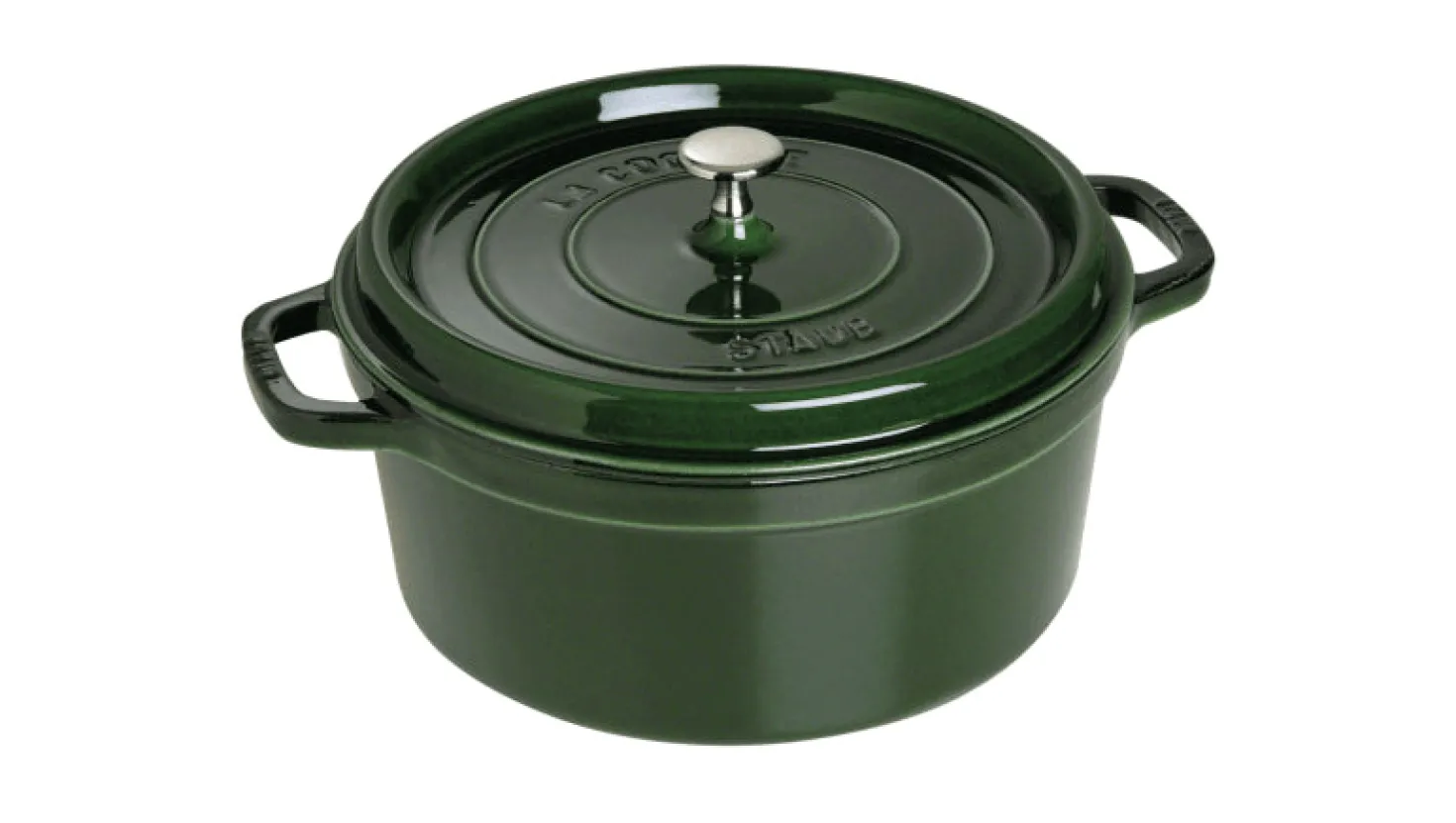 Cocotte ronde en fonte émaillée STAUB vert basilic