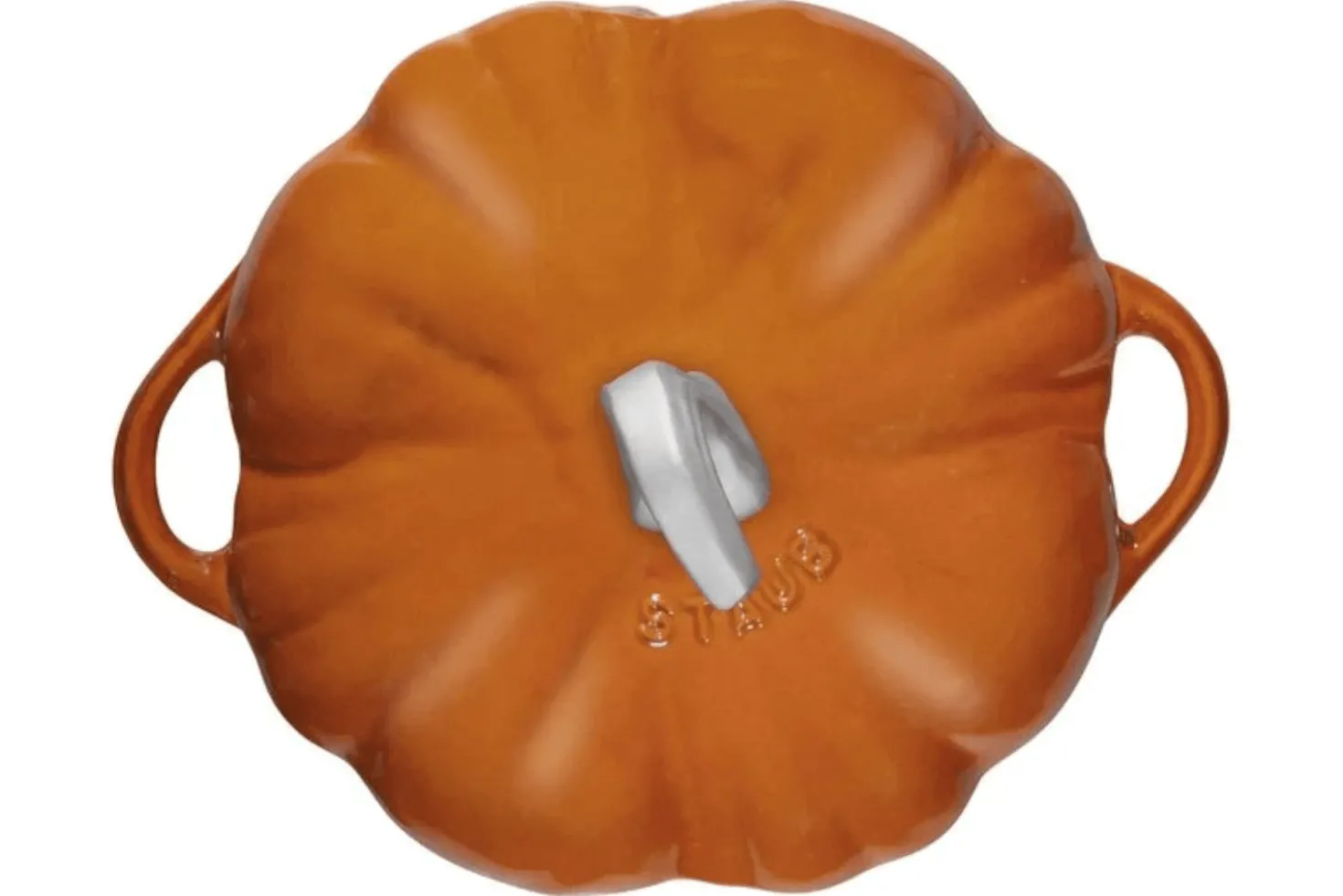 Cocotte Staub citrouille en fonte émaillée orange 24cm