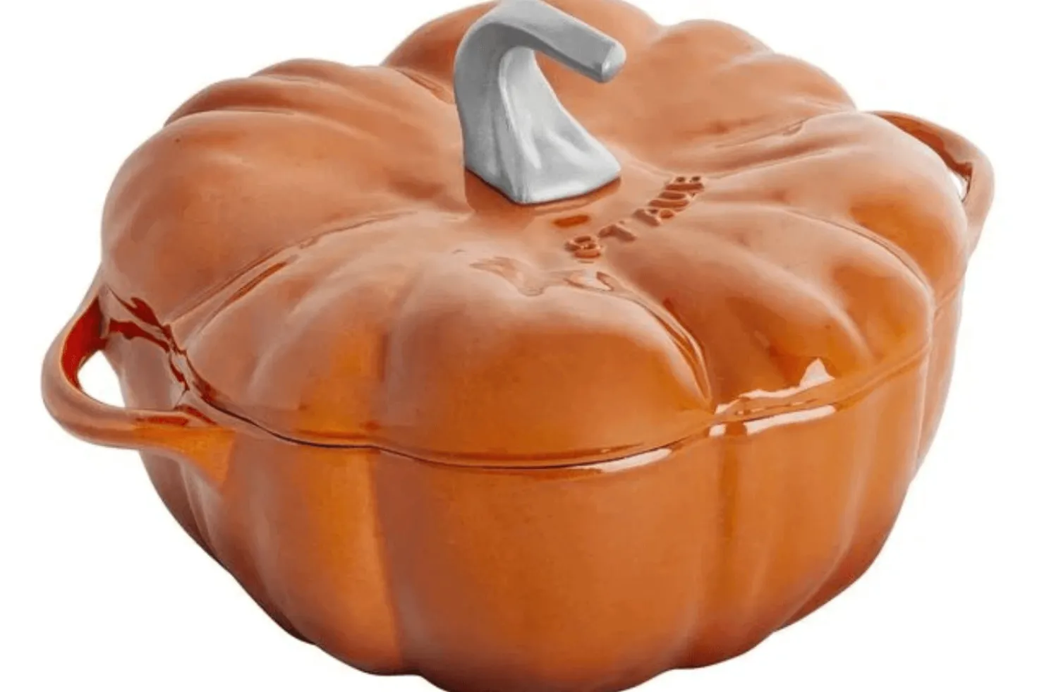 Cocotte Staub citrouille en fonte émaillée orange 24cm