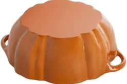 Cocotte Staub citrouille en fonte émaillée orange 24cm