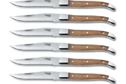 Coffret bois 6 couteaux à steak Comas Alps acier inox 13/0