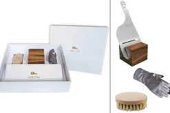 Coffret cadeau Ambrogio Sanelli mandoline à truffe XFETTA avec gant, support et brosse