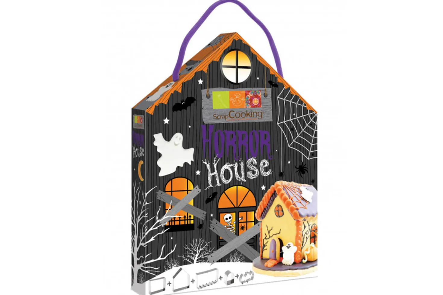 Coffret cadeau 5 découpoirs inox Scrapcooking Halloween Horror House + recette
