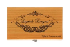 Coffret cadeau de 6 couteaux de table Laguiole Bougna manche en os