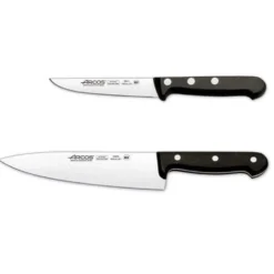 Coffret 2 couteaux Arcos UNIVERSAL office + chef lames acier inox NITRUM