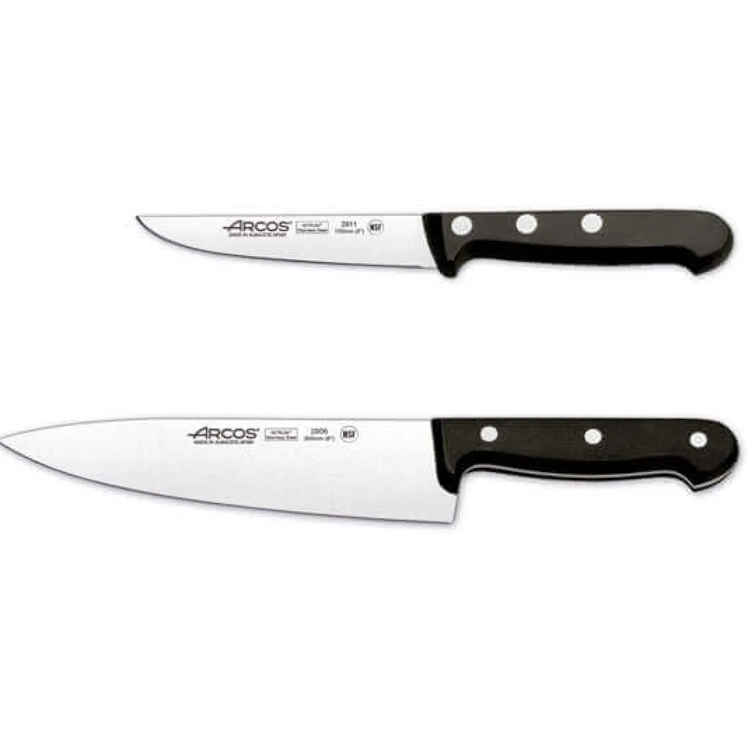 Coffret 2 couteaux Arcos UNIVERSAL office + chef lames acier inox NITRUM