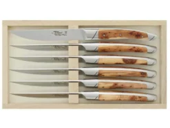 Coffret 6 couteaux de table Avantage Le Thiers Goyon-Chazeau manches genévrier
