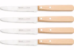 Coffret 4 couteaux de table Nogent Les Basiques manche en bois de hêtre