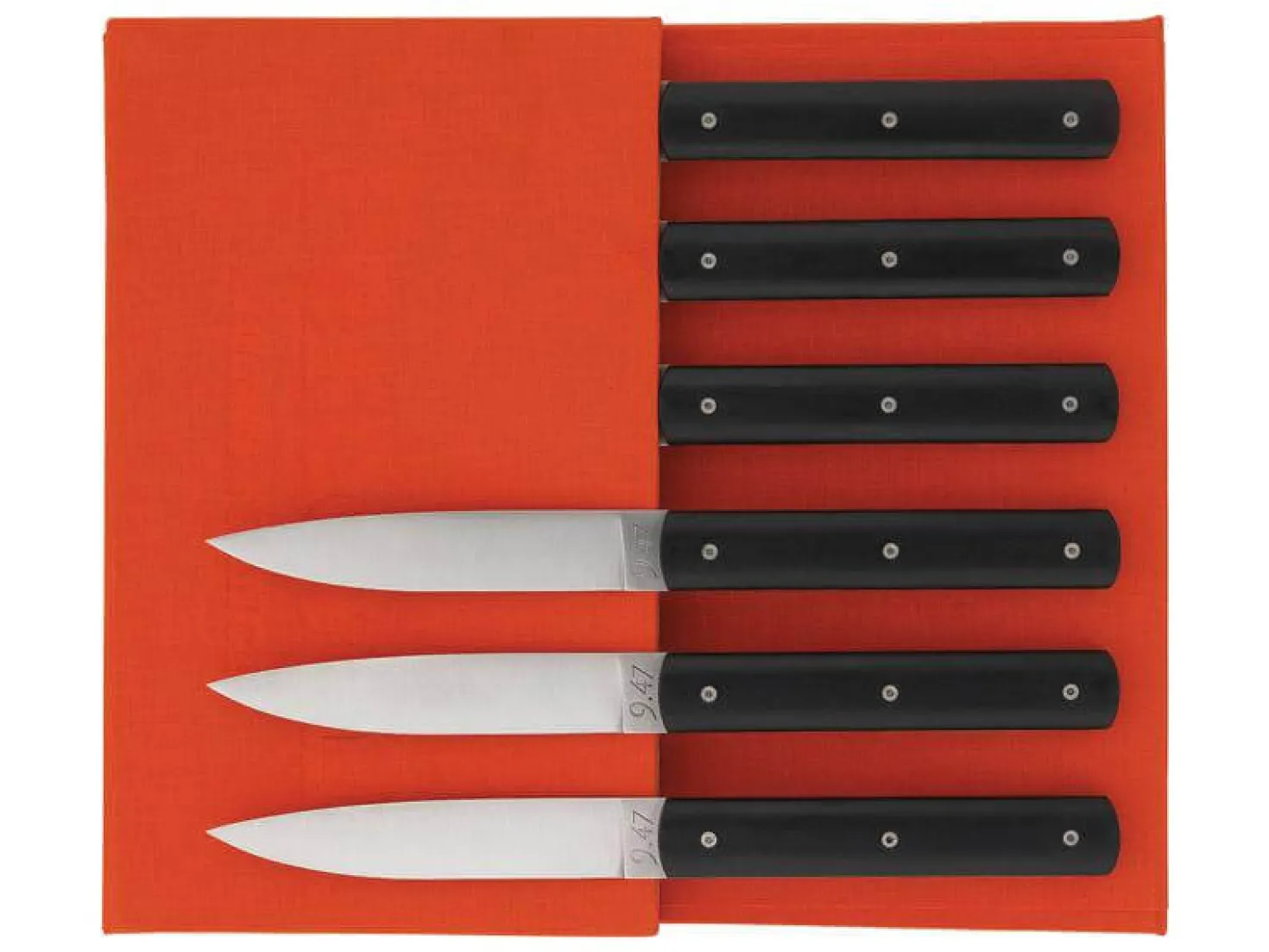 Coffret 6 couteaux de table Perceval 9.47 noir