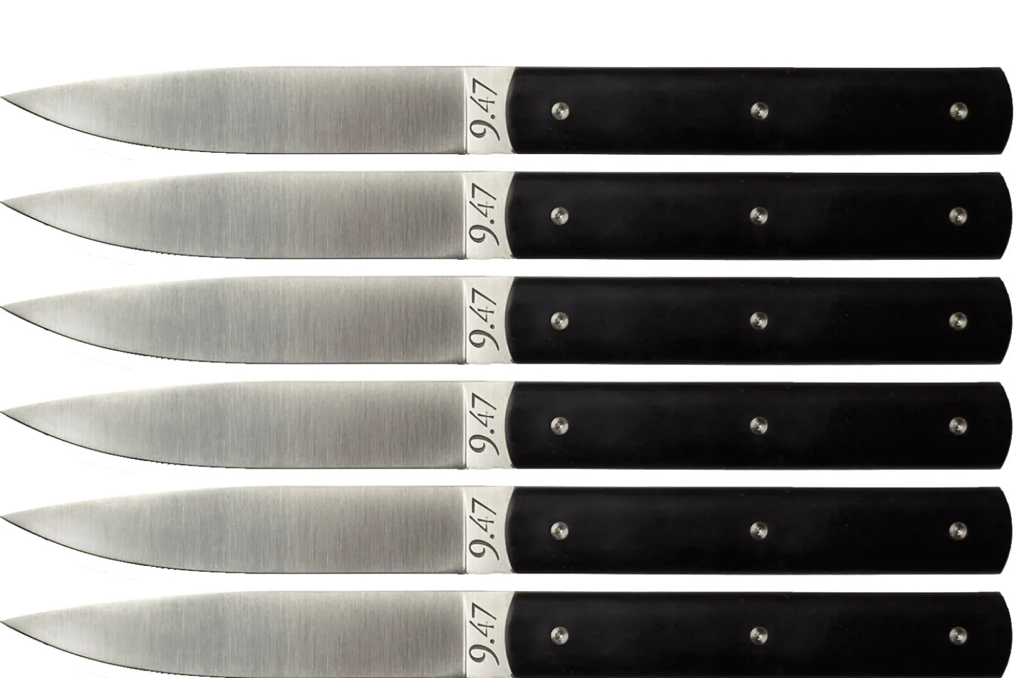 Coffret 6 couteaux de table Perceval 9.47 noir