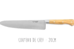 Coffret 3 couteaux en olivier Laguiole en Aubrac : Office + Universel + Chef