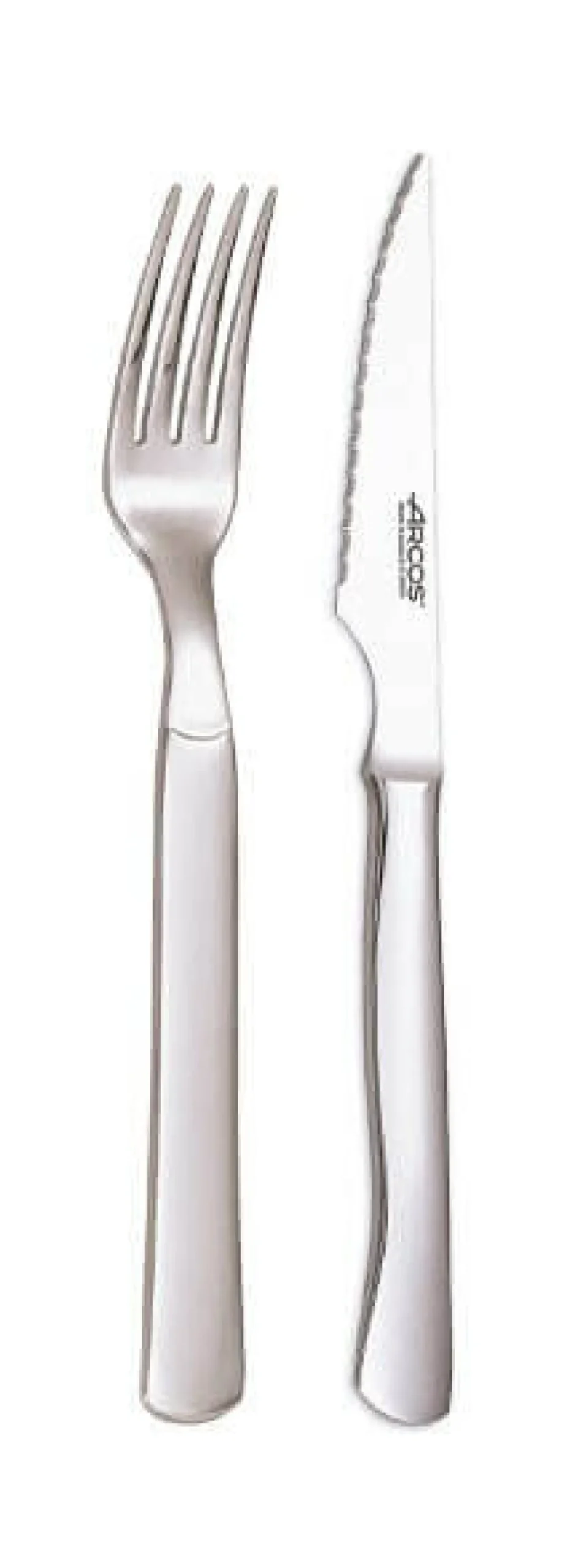 Coffret 6 couteaux + 6 fourchettes Arcos monobloc lames microdentées