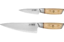 Coffret 2 couteaux Fukito Pakka San Mai Chef + Office